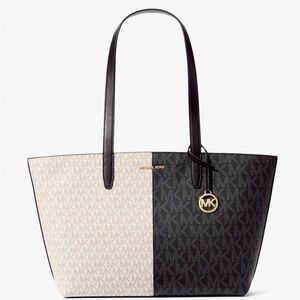 Michael Kors Two-Tone Black and Cream Combo Tote